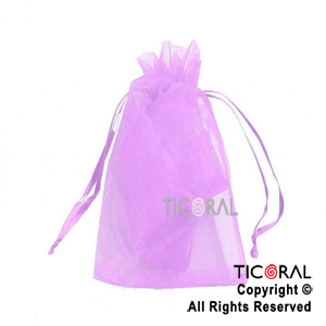 BOLSA LILA ORGANZA 20X13CM HS2626-7 x 1